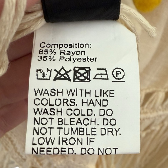 SHEIN Crochet Deep V-Back Tassel Cover Up  Swim Beach Lightweight Bohemian XL - Picture 6 of 9